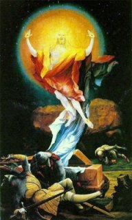M. Grunewald : La Résurrection du Christ (retable d'Issenheim) (v.1515)