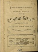 Couverture du catalogue Capitain-Geny - DR
