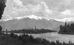 Le confluent de l'Arc avec l'Isère a pris sa place à l'embouchure du Gelon à Chamousset au début du XXe siècle - origine photo inconnue - Fonds A.O. / CCA 