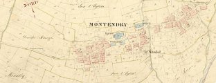 Montendry : l'église sur le cadastre de 1882 Doc. A.Dép. de Savoie