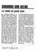 Organisation de randonnées - fév. 1999 - article DL 23-2-199