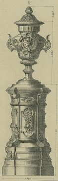 Extrait du catalogue Durenne, une suggestion d'assemblage d'un socle et d'une urne…