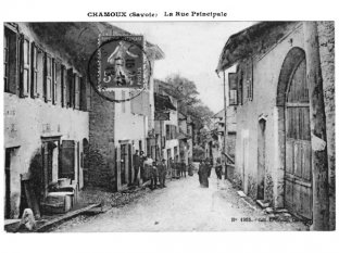 La grand'rue (rue Jandet) vers 1913. Carte postale